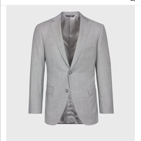 Paul Stuart Gray 100% wool birdseye suit - Picture 2 of 8